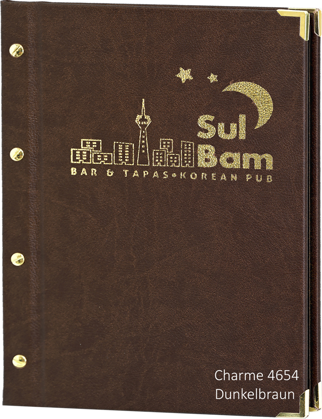 Bild von Boulevard Designleder mit Logo. 12 Formate und 12 Farben lieferbar.